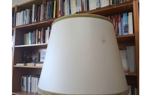 LAMPE A POSER GM BLANCHE AVEC FLEURS