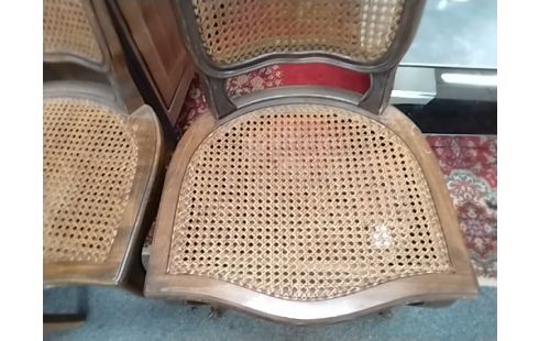 CHAISE LOT DE 6 CANNAGE STYLE LXV