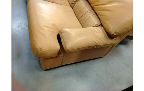 CANAPE CUIR CARAMEL VINTAGE