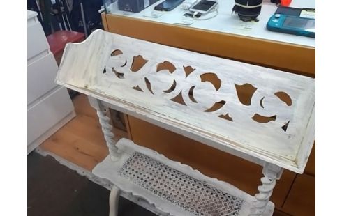 PORTE LIVRES BOIS PEINT BLANC