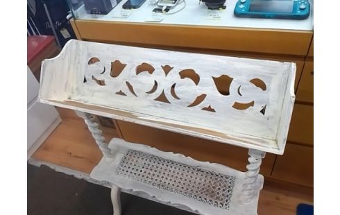 PORTE LIVRES BOIS PEINT BLANC