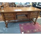 BUREAU RUSTIQUE 5 TIROIRS CHENE