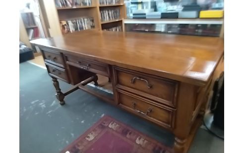 BUREAU RUSTIQUE 5 TIROIRS CHENE
