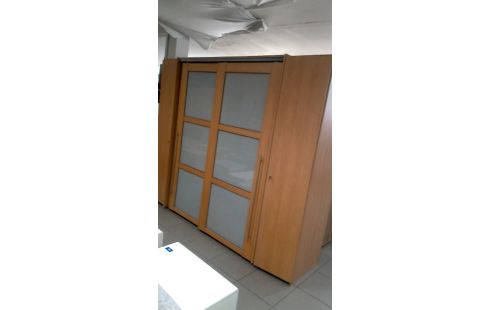 KLEIDERSCHRANK 1 ESCHE LOOK 2 TÜREN VERSCHIEBBAR