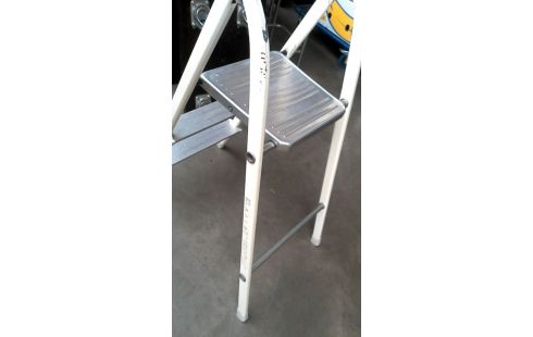 TRITTLEITER 1 BRABANTIA WEISS MET ALUMINIUM