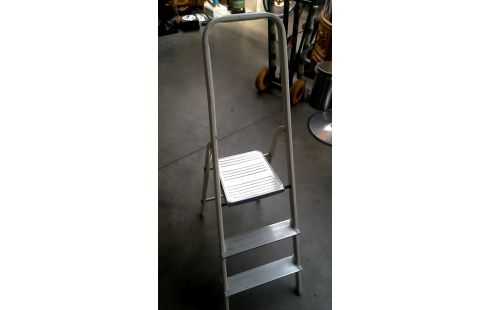 TRITTLEITER 1 BRABANTIA WEISS MET ALUMINIUM