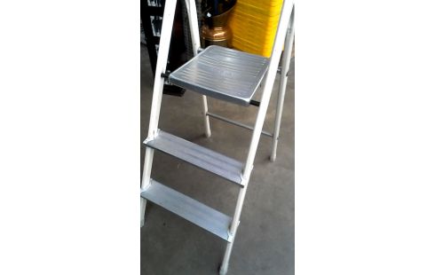 TRITTLEITER 1 BRABANTIA WEISS MET ALUMINIUM