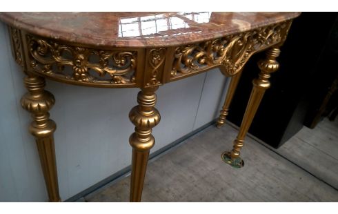 CONSOLETAFEL VERGULD CARRARA MARMER