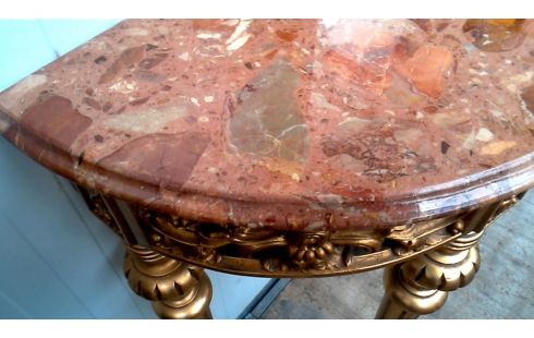 CONSOLETAFEL VERGULD CARRARA MARMER