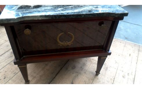 MEUBLE D'APPOINT EMPIRE MARBRE A ABATTANTS