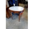 TABLE PM OVALE DESSUS MARBRE