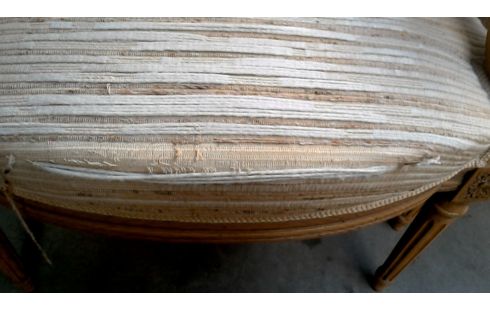 2 STOELEN STIJL LOUIS XIV STOF BEIGE