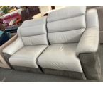 CANAPE RELAX 3 PLACES CUIR GRIS