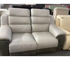 CANAPE RELAX MANUEL 2 PLACES CUIR GRIS
