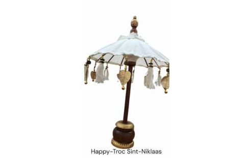 PARASOL JAUNE BLANCHE NOIR MET