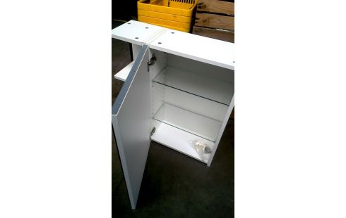 MEUBLE SALLE DE BAINS IKEA BLANCHE, , MIROIR