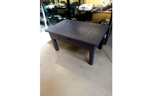 TABLE BASSE 1 TIROIR PEINTE GRISE