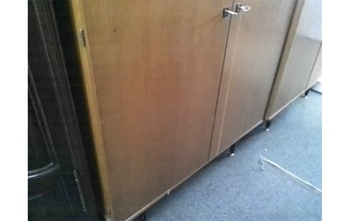 ARMOIRE ANCIENNE BOIS 2P (ETAGERES ET PENDERIE)