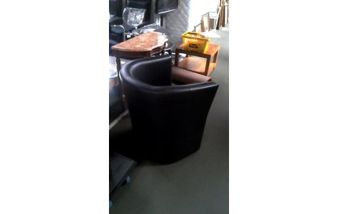 FAUTEUIL CLUB NOIR SIMILI CUIR