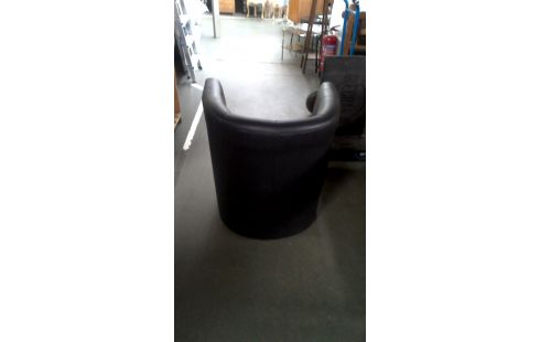 FAUTEUIL CLUB NOIR SIMILI CUIR