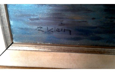 SCHILDERIJ BOTEN GESIGNEERD  R.KLEIN