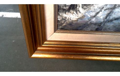 SCHILDERIJ WINTER VELDWEGEL
