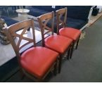 LOT DE 6 CHAISES ASSISES ROUGE