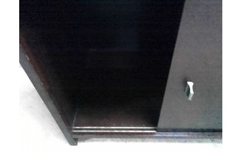 MEUBLE TECK ETAGERE AVEC VITRES