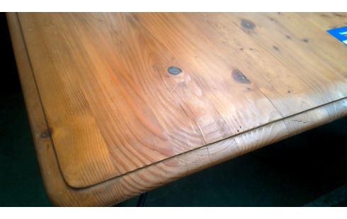 TAFEL EETKAMER POOT ZWART METAAL BLAD