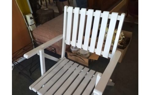 CHAISE BOIS BLANCHE PLIANTE