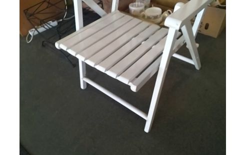 CHAISE BOIS BLANCHE PLIANTE