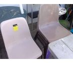 LOT DE 4 CHAISES PLASTIQUE MARRON