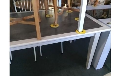 TABLE BOIS BLANC ET NOIR