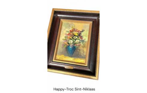 SCHILDERIJ BLOEMEN GESIGNEERD THEUNIS