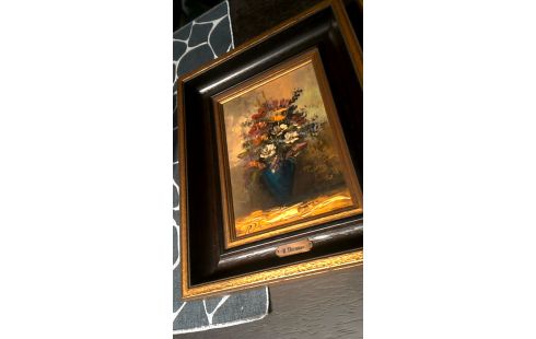 SCHILDERIJ BLOEMEN GESIGNEERD THEUNIS