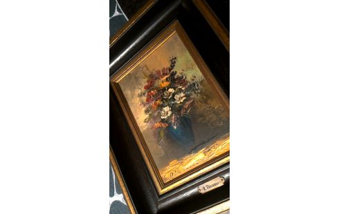 SCHILDERIJ BLOEMEN GESIGNEERD THEUNIS