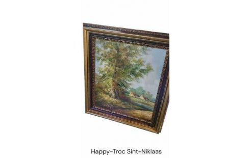 PEINTURE MET DEDICACE, , CADRE DORE