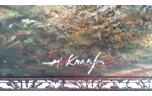 PEINTURE MET DEDICACE, , CADRE DORE