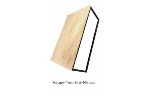 TABLE DE SALON NOIR METAL CERUSE, , BOIS
