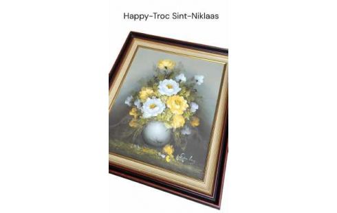 SCHILDERIJ BLOEMEN GESIGNEERD DOMBERG