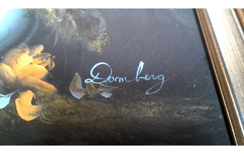 SCHILDERIJ BLOEMEN GESIGNEERD DOMBERG