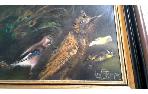 GEMÃLDE, , PFAU GEWIDMET