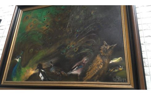 GEMÃLDE, , PFAU GEWIDMET