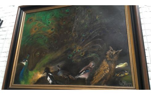 GEMÃLDE, , PFAU GEWIDMET