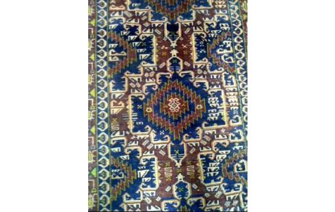 TEPPICH ORIENTALISCH TIEFBLAU BRAUN