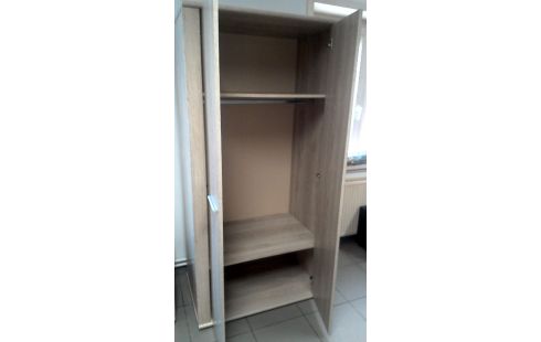KLEIDERSCHRANK 1 BLEIWEISS 2 TÜREN
