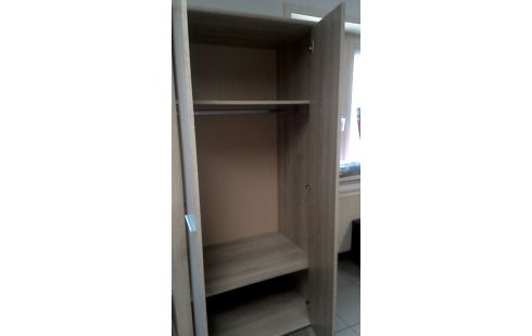 KLEIDERSCHRANK 1 BLEIWEISS 2 TÜREN