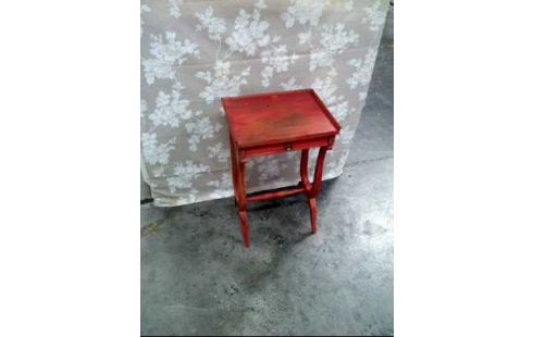 BEISTELLTISCH HOLZ ROT