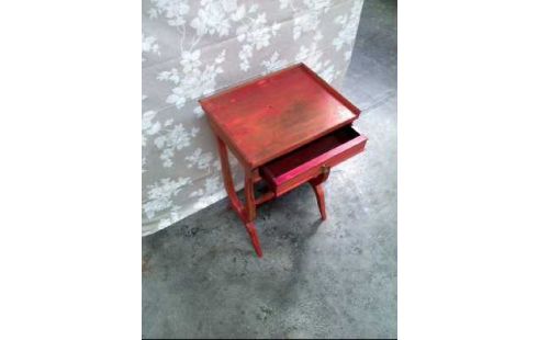 BEISTELLTISCH HOLZ ROT