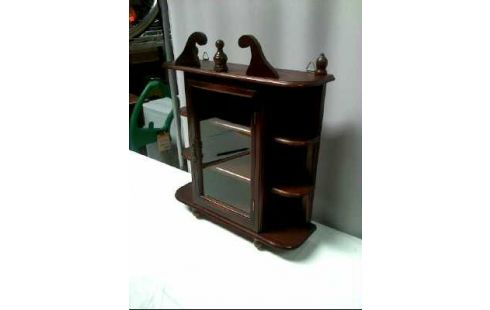 HÄNGEVITRINE HOLZ DUNKEL MINIATUR 1-TÜR